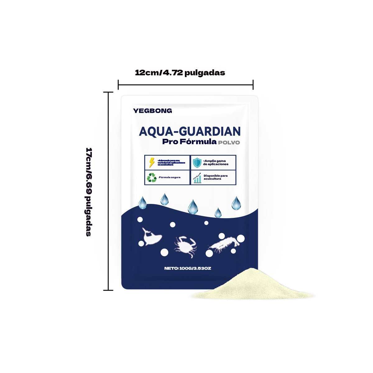 🔥Polvo para el cuidado y la purificación del agua del acuario, de larga duración, seguro e inofensivo para peces y plantas.