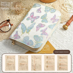 🔥Elegante y portátil estuche para guardar joyas con estampado de flores de ciruelo y mariposas