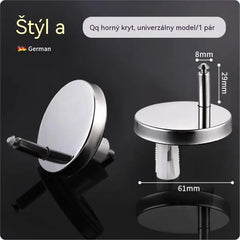 🚽【2 pares, 4 piezas en total】Accesorios universales para baño ----💦✨Abrazaderas de tornillo para fijar el asiento del inodoro.