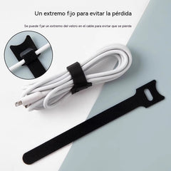 🔥【50 piezas 22€】Bridas de velcro para sujetar cables de datos y cables de carga. Reutilizables.