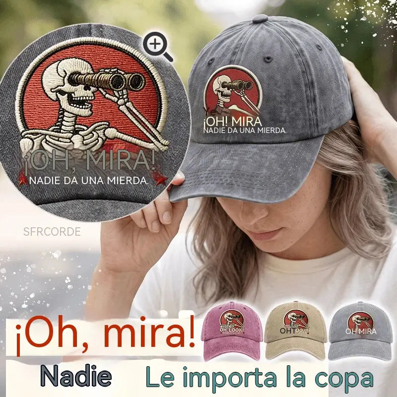 🧢💯Gorra de béisbol bordada con calavera