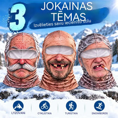 🔥😎 Jautra 3D sejas maska – silta izmantošanai ziemas sporta aktivitātēs brīvā dabā