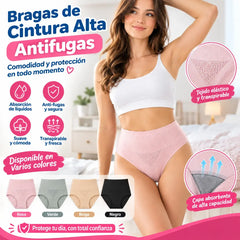 【7 piezas】 【35-82.5kg】bragas antibacterianas impermeables de cintura alta