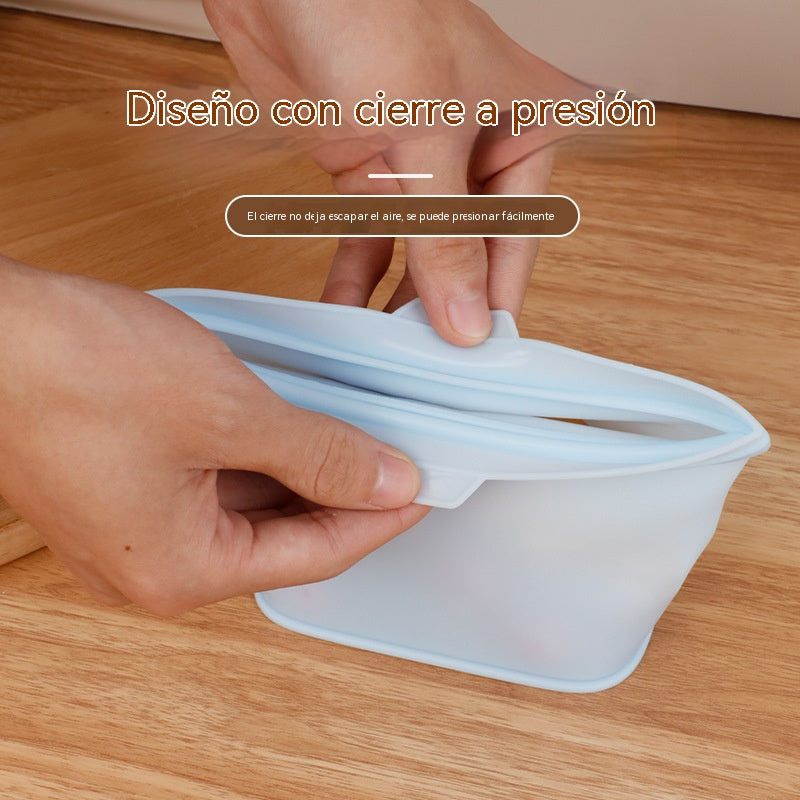 【1000ml+1500ml】Bolsas de silicona aptas para alimentos para sellar el refrigerador/bolsas para almacenar alimentos.