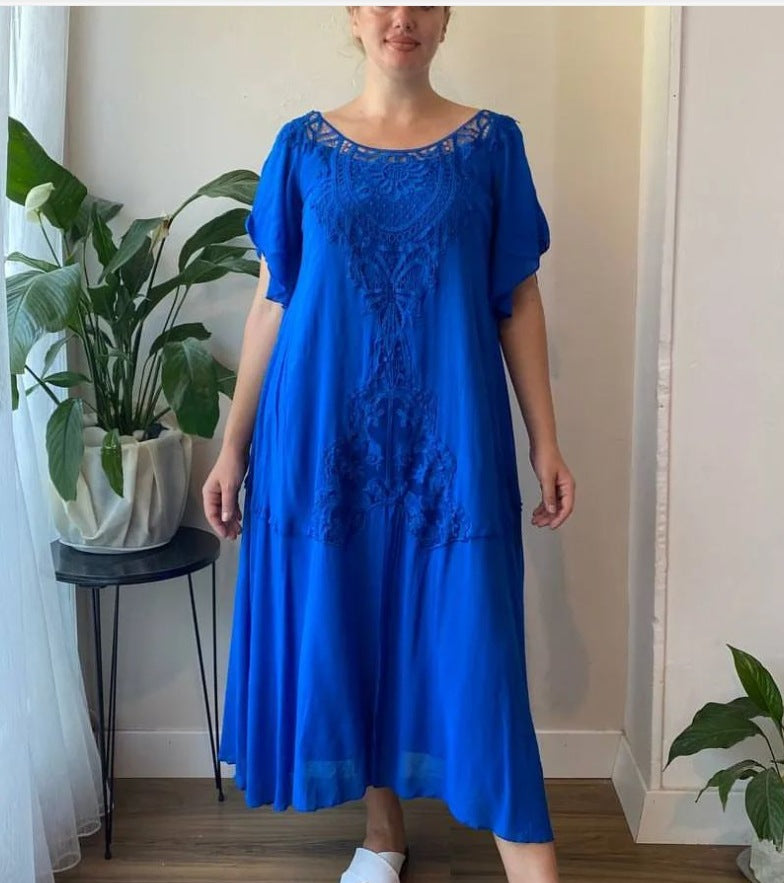 🔥【Compra 1 y llévate 1 gratis】❤️【S-5XL】Vestido nuevo, talla grande, cómodo y holgado🔥Excelente calidad👌Ajuste perfecto para todo tipo de cuerpo👌