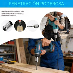 📢🔥 ¡50% de descuento! 【Juego de 2 piezas】👍 Adaptador convertidor de llave eléctrica a taladro de impacto