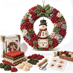 ⏰ POSLEDNÍ DEN! Sleva 50 % ✨ Vytvořte si vánoční věnec, na který budete hrdí 🎄❤️ Sada na tvoření (technika vkládání látky do 3D základu) včetně návodu a průvodce.