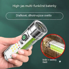 👍👍Kompaktné vysoko intenzívne svietidlo s multifunkčným bočným svetlom, rýchlym nabíjaním cez USB-C, prenosnosťou a ultra dlhou výdržou batérie.