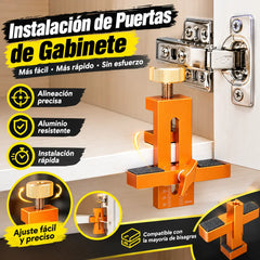 📢📢¡50% DE DESCUENTO! 🔥Posicionador de montaje de puerta de gabinete de aleación de aluminio ajustable para 7-40 mm