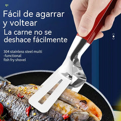 🔥2 piezas🍳 Pinzas de cocina 3 en 1: ¡agarra, voltea, raspa y escurre el aceite fácilmente!