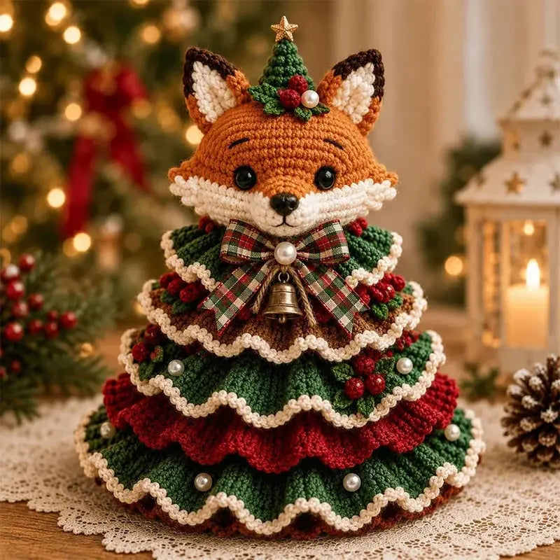 🧶 Kit de Ganchillo DIY Árbol de Navidad con Animales | Incluye Lana, Aguja y Tutorial Paso a Paso | Decoración Navideña Hecha a Mano 🎄