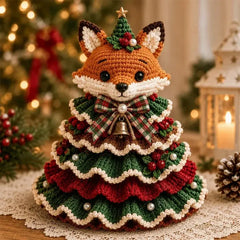 🧶 Kit de Ganchillo DIY Árbol de Navidad con Animales | Incluye Lana, Aguja y Tutorial Paso a Paso | Decoración Navideña Hecha a Mano 🎄