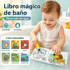 【Compra 1 y llévate 1 gratis】🧸 Libro de tela impermeable para baño que cambia de color – Juguete educativo resistente, irrompible y reutilizable 🌈
