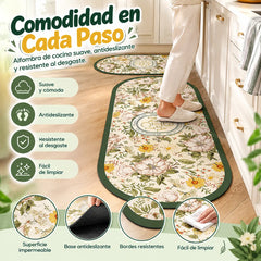 【45*75cm】💥Oferta por tiempo limitado💥Nueva alfombra de cocina de barro de diatomeas, absorbente de agua, antideslizante y resistente a la suciedad