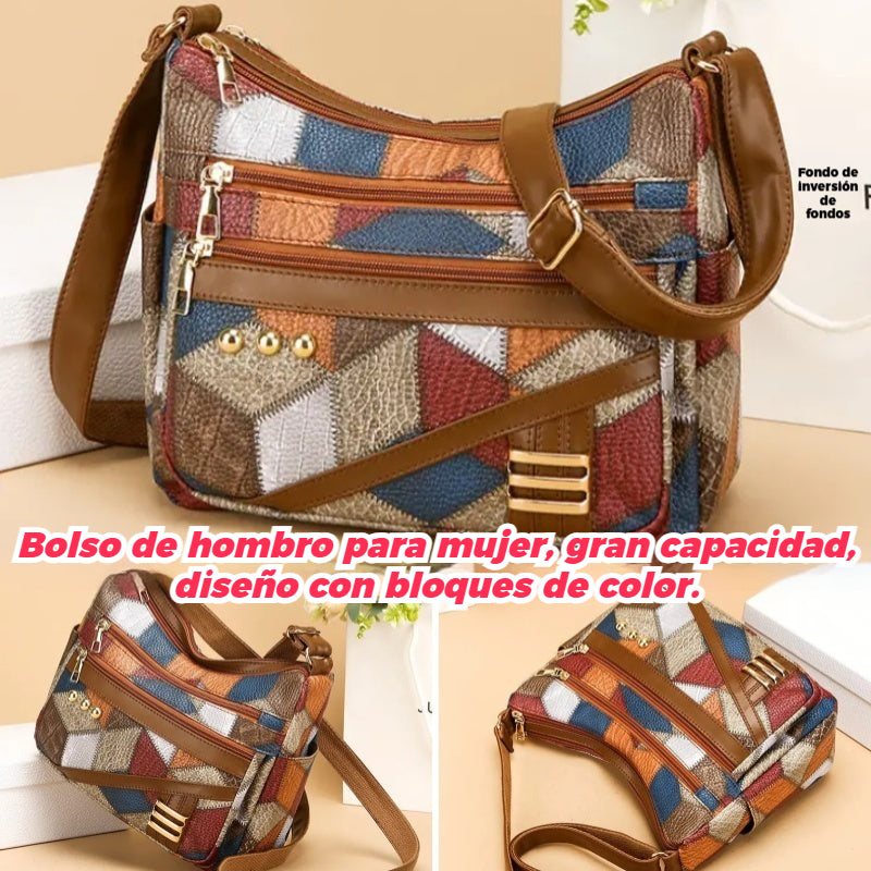 👜🔥🔥Bolso de hombro a juego de color de cuero suave de PU de nueva moda