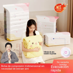🧳【Juego de 5 piezas】💨 Bolsa de almacenamiento al vacío grande y compresible: no requiere bomba, es a prueba de fugas e ideal para ahorrar espacio en maletas y en casa ✈️