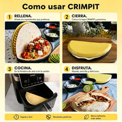 🌮 Prensa plegable 2 en 1 para tortillas y sándwiches tostados – Sella bordes al instante (Oferta 1+1 GRATIS) 🔥