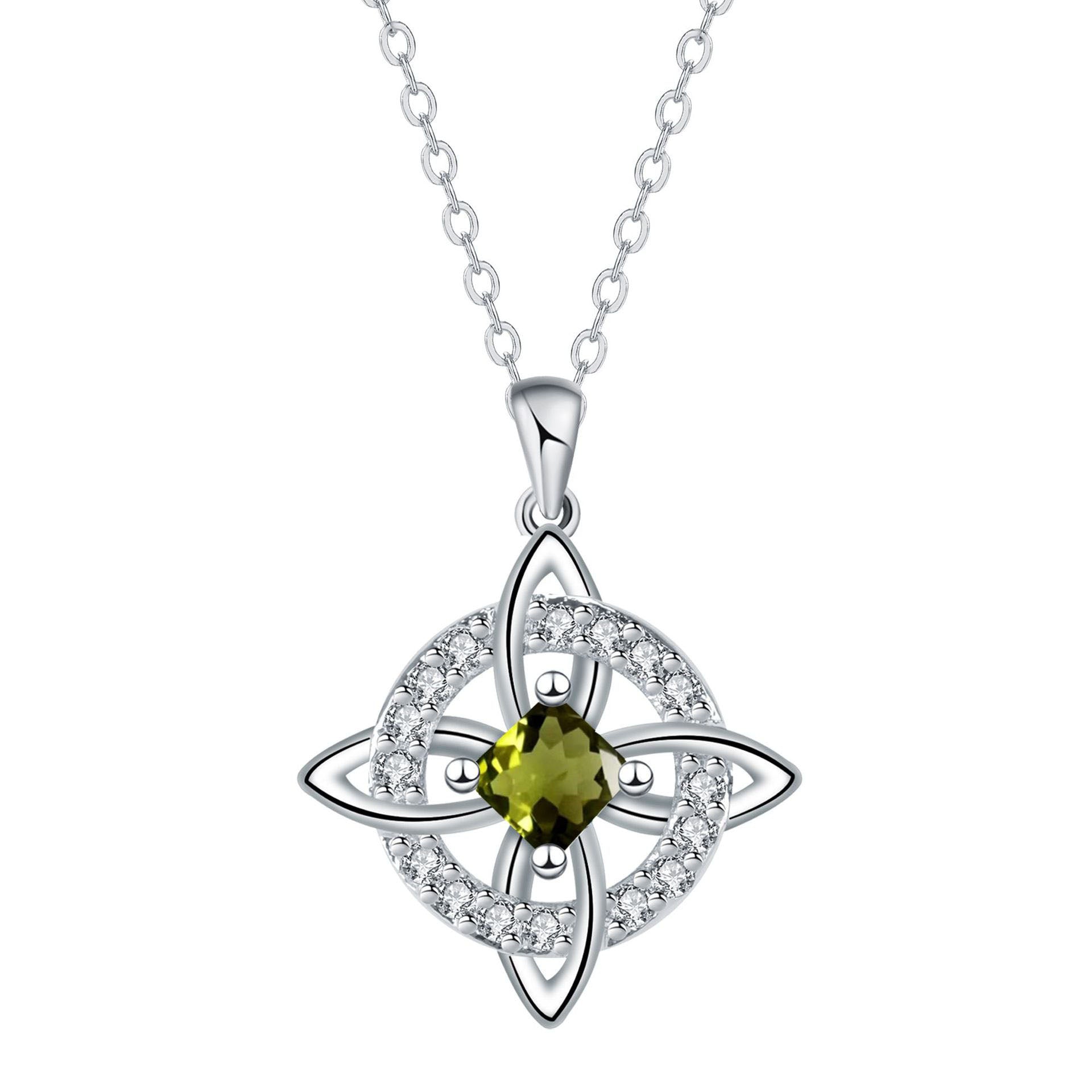 ✨🔮Collar místico de nudo de bruja con piedra de nacimiento 💞 Protege a tus seres queridos