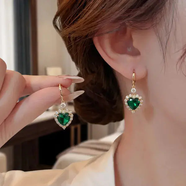 🎉 ¡50% DE DESCUENTO POR TIEMPO LIMITADO! 💖 Pendientes colgantes de corazón brillantes – Resplandor rosa romántico ✨