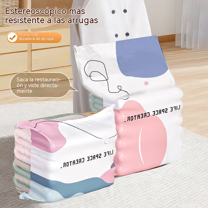 ✨🗃️ Juego de 5 piezas 💨 Bolsas de almacenamiento compresibles grandes: ideales para guardar cosas en casa sin necesidad de una bomba de aire ✈️