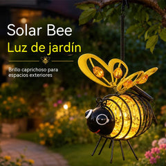 🌙🍃Lámpara solar colgante con forma de abeja: luz ámbar cálida, sin parpadeos, ideal para fiestas en el jardín, acampadas o habitaciones infantiles 🌞🌜