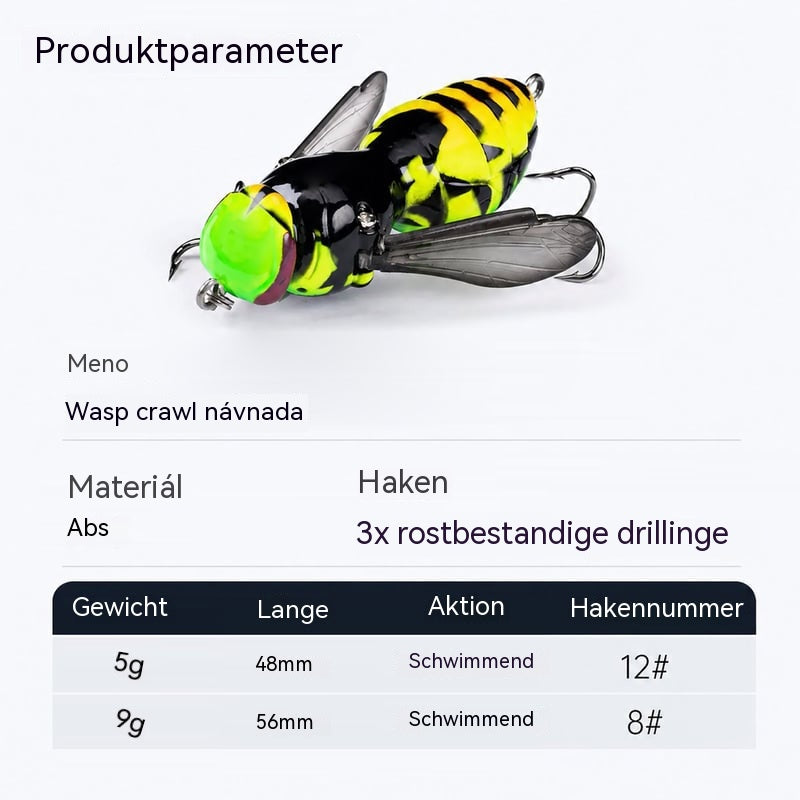 【Compra 1, llévate 1 gratis】🐟 Tentación mortal 🐝 Cebo biónico para avispas de superficie 🔥 ¡Provoca ataques explosivos y violentos en la superficie!