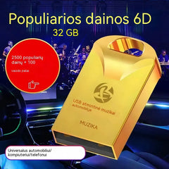 🔥🔥【32 GB】Aukštos kokybės universalus USB raktas muzikai automobilyje【2 500 populiarių dainų + 100 vaizdo įrašų】