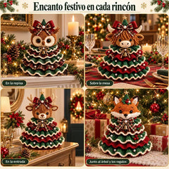 🧶 Kit de Ganchillo DIY Árbol de Navidad con Animales | Incluye Lana, Aguja y Tutorial Paso a Paso | Decoración Navideña Hecha a Mano 🎄