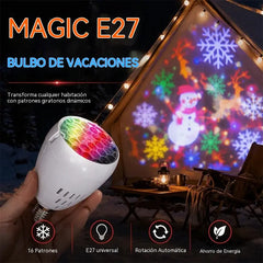 🎅Lámpara de proyección navideña giratoria E27 | 16 imágenes para fiestas✨