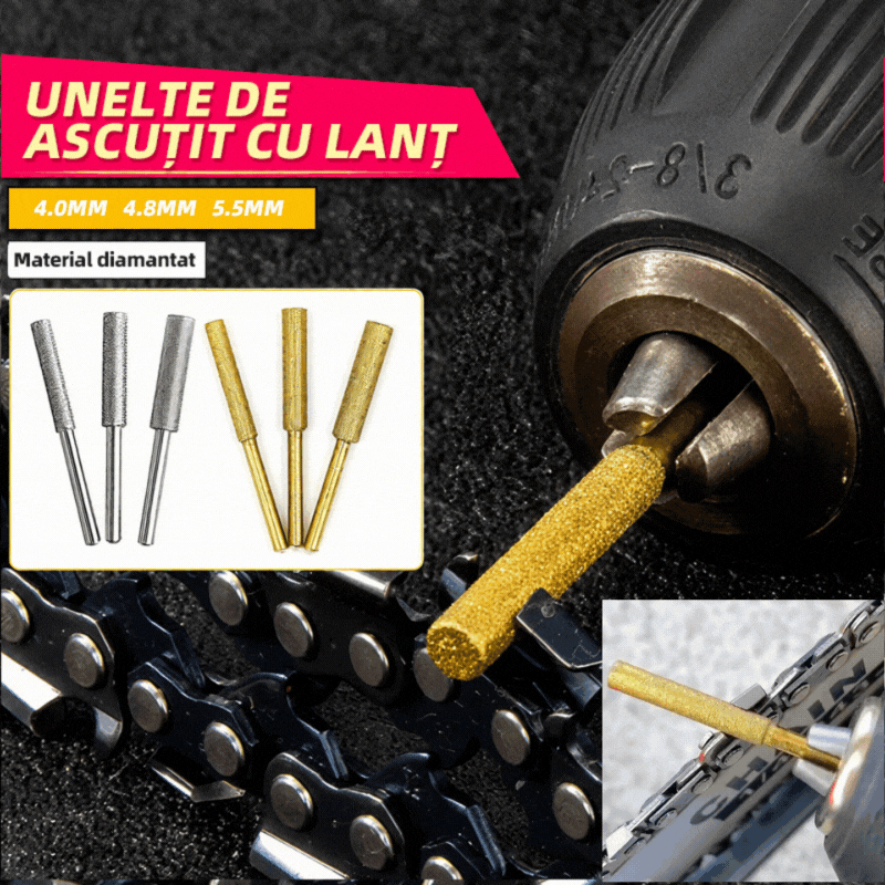 【18 piezas】Barras de amolar especiales para cadenas de motosierra