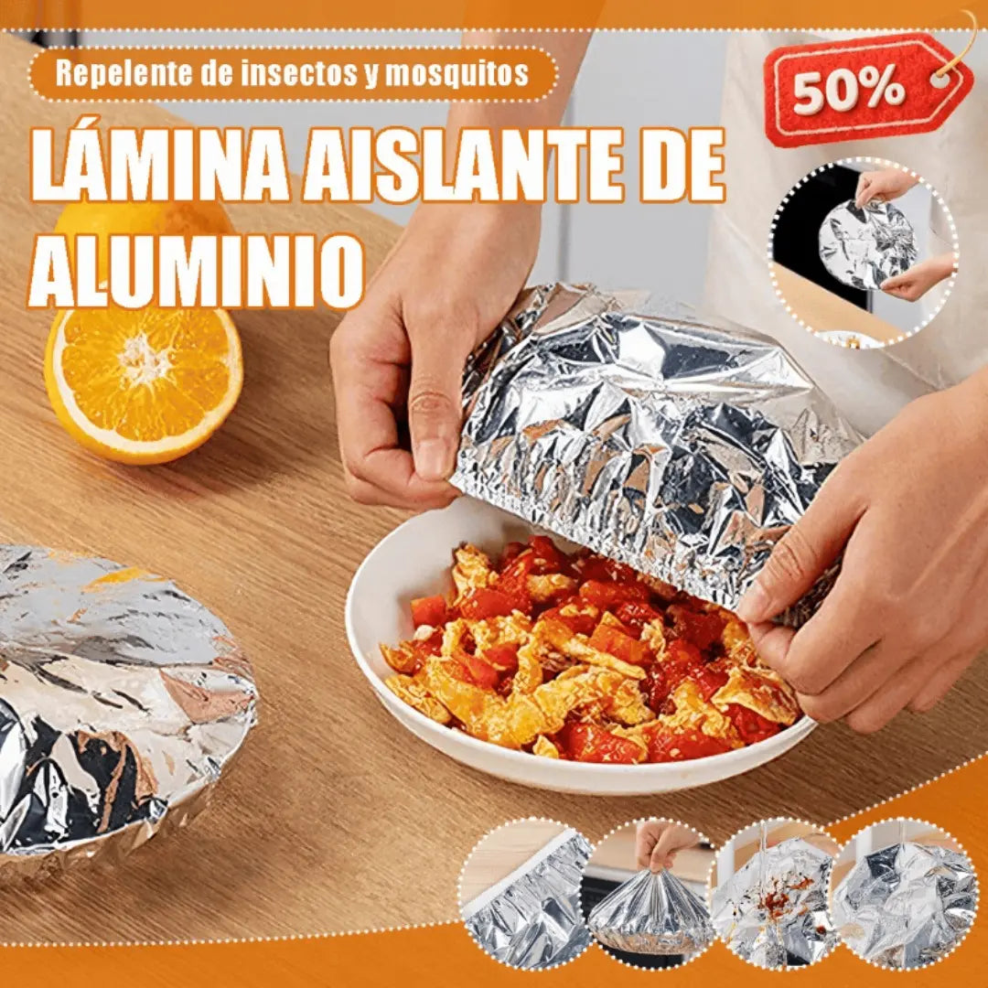 📢📢 ¡50% DE DESCUENTO!⏰【100 piezas】 Cubierta aislante de papel de aluminio