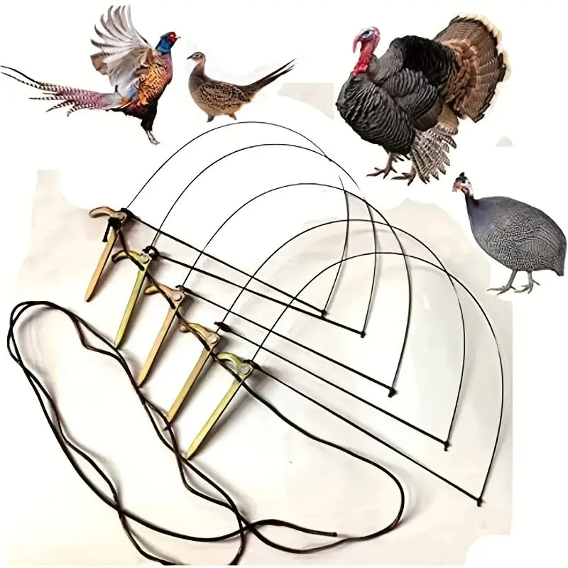 🦆🐓【5 piezas】Trampa para pájaros de tamaño mediano, adecuada para pollos, faisanes, ánades reales, perdices y patos.