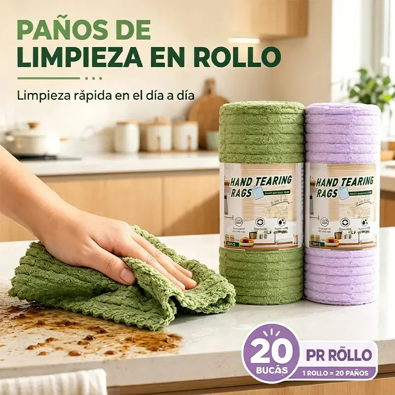 🧽Paño de limpieza de microfibra de felpa gruesa – Uso seco y húmedo, súper absorbente, sin dejar pelusas ✨