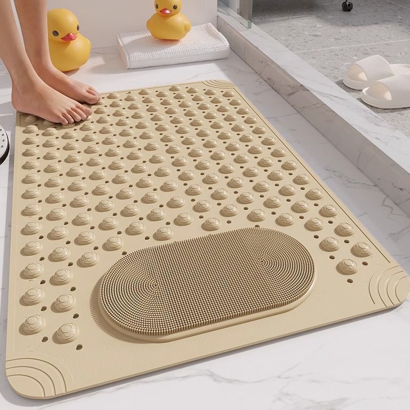 🔥🚿 【36.5*69cm】Alfombrilla de masaje antideslizante para baño con ventosa