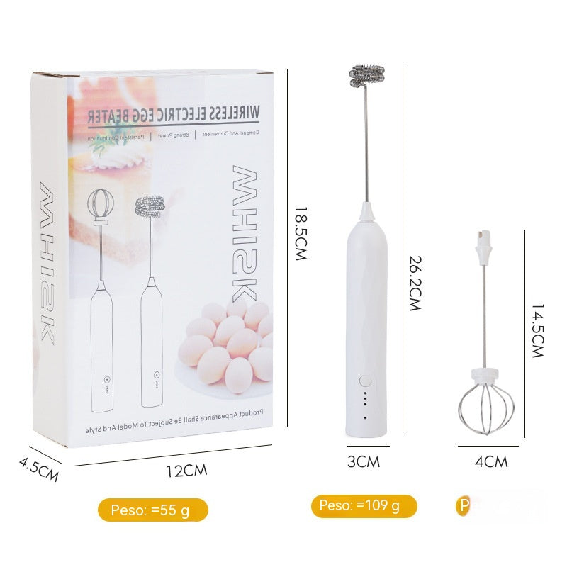 ✨Batidor de huevos totalmente automático 2 en 1,El aliado ideal para la repostería fácil y el café
