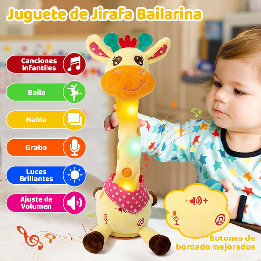 🦒👼Una jirafa de peluche interactiva, 🎵una linda compañera que cantará contigo.