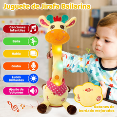 🦒👼Una jirafa de peluche interactiva, 🎵una linda compañera que cantará contigo.