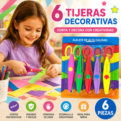 🥰【Juego de 6 piezas】✂️🌈Tijeras de seguridad para niños (para proyectos de bricolaje)