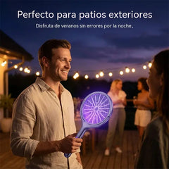 🔥Raqueta matamoscas recargable y extensible, con carga USB-C, silenciosa y segura para niños, ideal para uso doméstico en interiores.