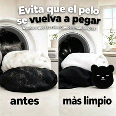 【10 piezas】🐻 Eliminador de Pelos de Mascotas para Lavadora – Diseño de Osito, Reutilizable, Antienredos y Uso en Seco y Húmedo 🧺✨