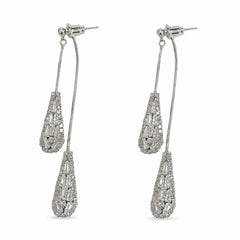 📢📢¡¡50% de descuento!! ⏰Pendientes de borla con circonita en forma de gota para mujer (diseño versátil)✨Elegantes pendientes colgantes chapados en oro