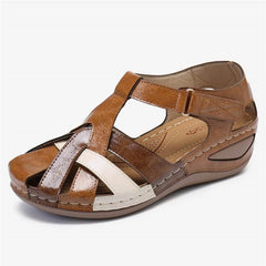 🔥【45% OFF】🔥🩰【35-43】Sandalias de suela gruesa de piel suave hueca para mujer