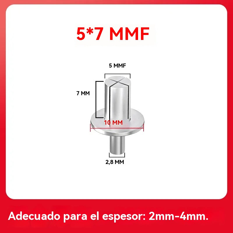【100  UDS】🔧 Remaches de aluminio con expansión de martillo: ¡fijación rápida y segura sin esfuerzo!🔩