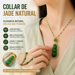 Colgante de jade de Hotan con oración por la paz
