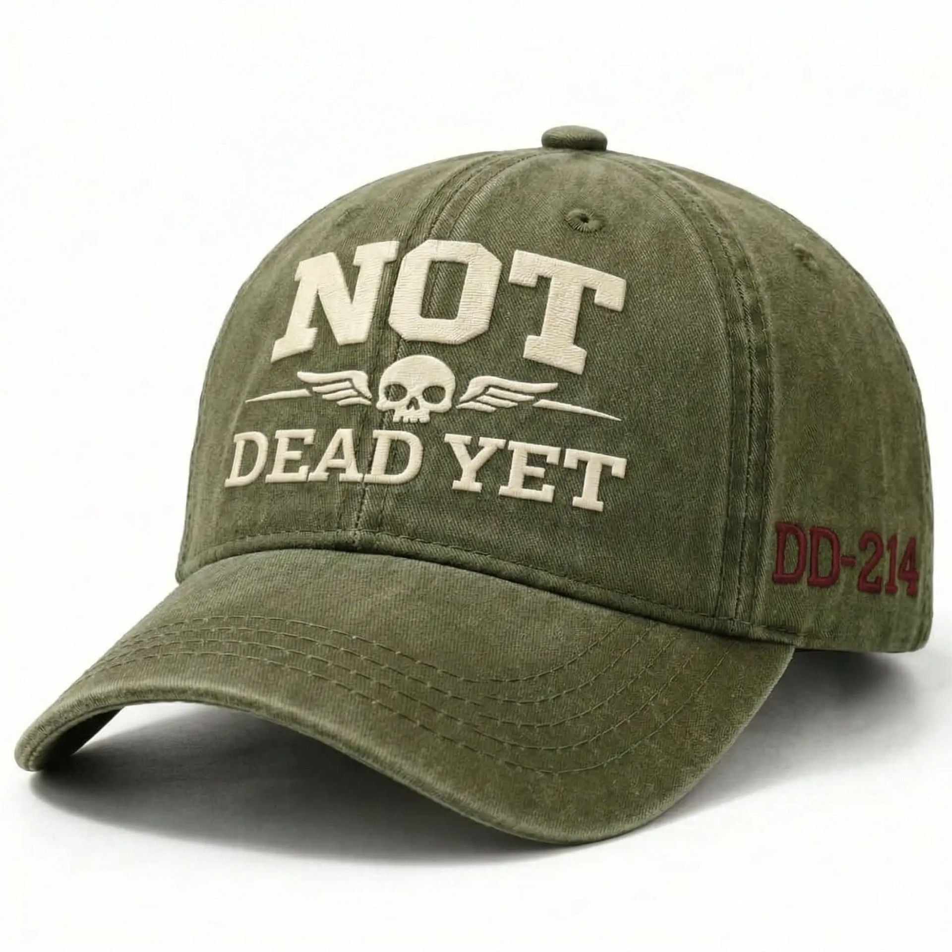 🔥🧢 Rebajas de Año Nuevo 2026 | Gorra vintage con motivo desgastado "NOT DEAD YET"
