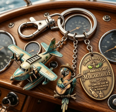 Llavero del 80.º aniversario de Margaritaville de Jimmy Buffett