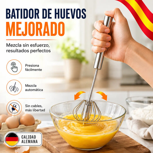 ✨【Compra uno y llévate otro gratis】🥣 Batidora de huevos semiautomática de acero inoxidable