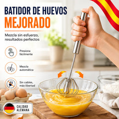 ✨【Compra uno y llévate otro gratis】🥣 Batidora de huevos semiautomática de acero inoxidable