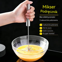🥚 Kup 1 + 1 GRATIS! Stalowa trzepaczka półautomatyczna – szybkie mieszanie, mniej wysiłku, bez baterii ✨