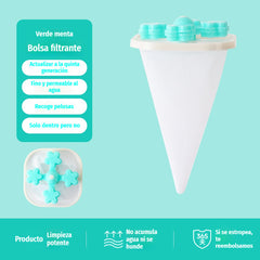 🌀6 kosov 22 EUR✨ Plavajoči filter za pralni stroj - Z vsakim pranjem ujame vlakna, lase in živalsko dlako 🧺